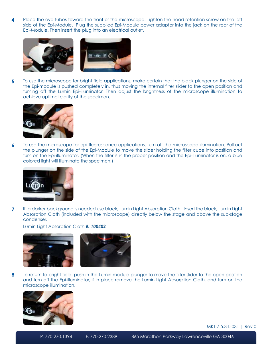 LW Scientific Epi Lumin Module User Manual | Page 2 / 2