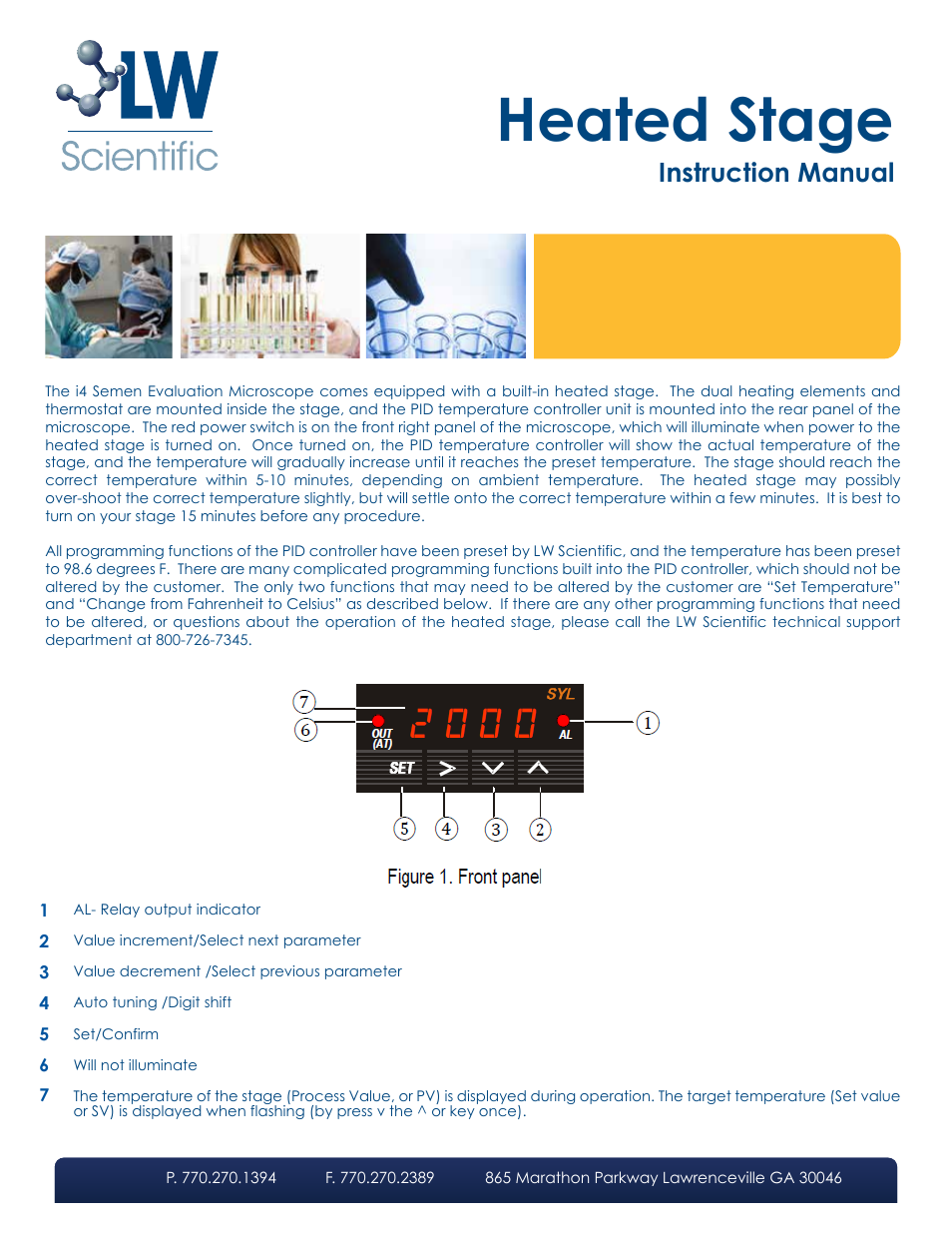 LW Scientific Heated Stage User Manual | 2 pages