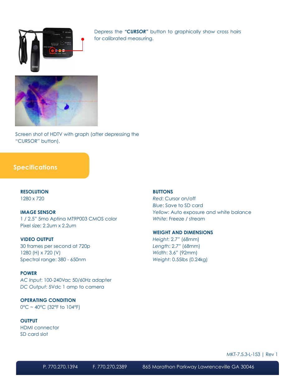 Specifications | LW Scientific BioVID HD/SD User Manual | Page 4 / 4