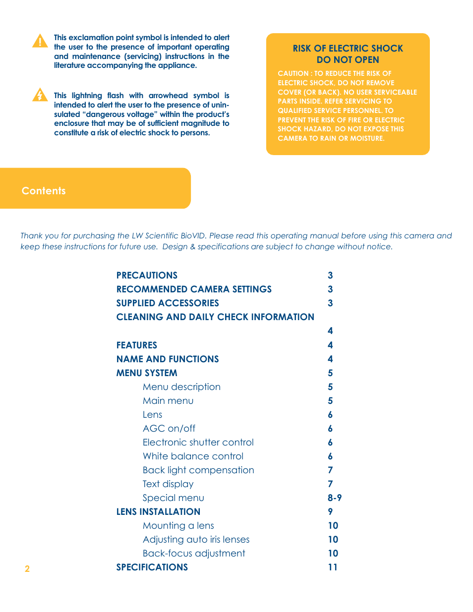 LW Scientific BioVID User Manual | Page 2 / 12