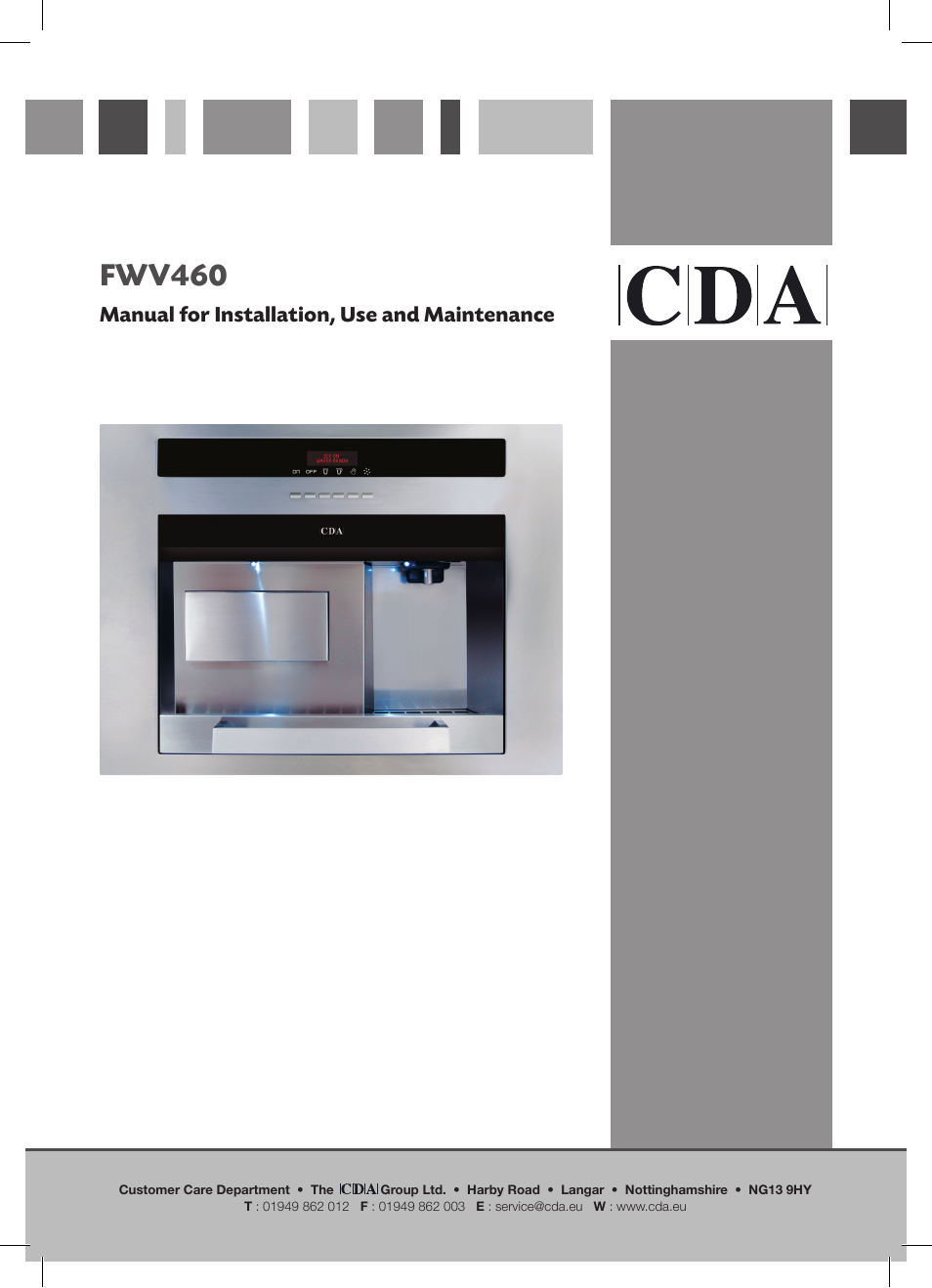 CDA FWV460 User Manual | 12 pages