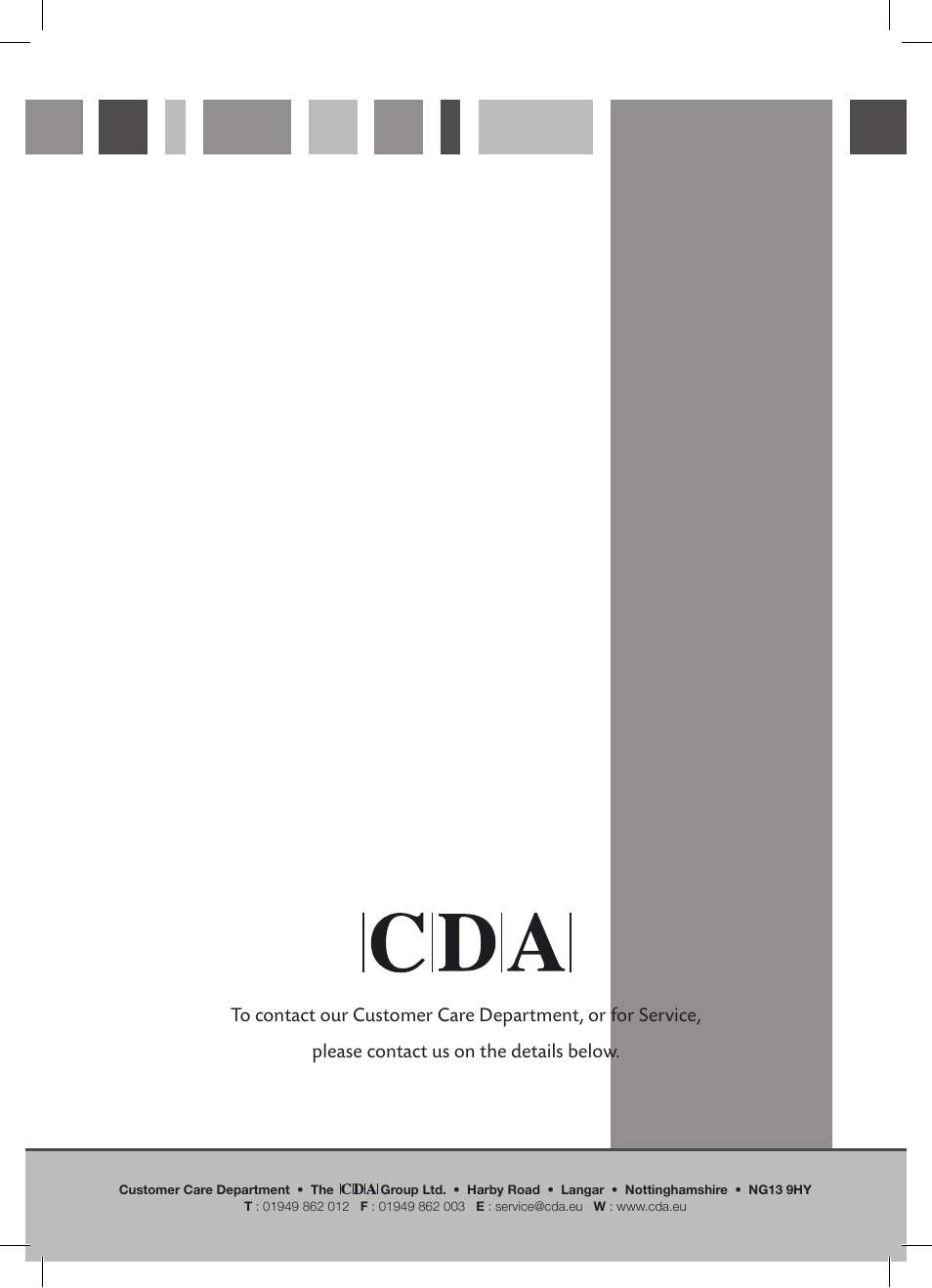 Passionate about style | CDA FWV460 User Manual | Page 12 / 12