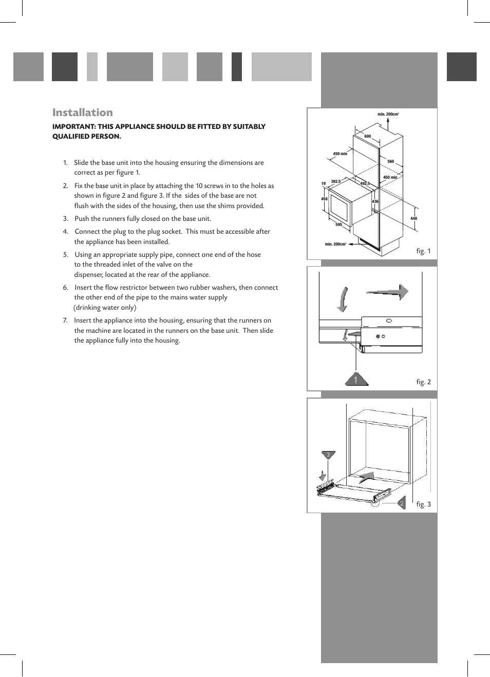 Installation | CDA FWV460 User Manual | Page 9 / 12