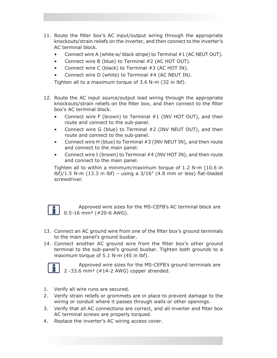 Installation | Magnum Energy Filter Box (MS-CEFB) User Manual | Page 8 / 12