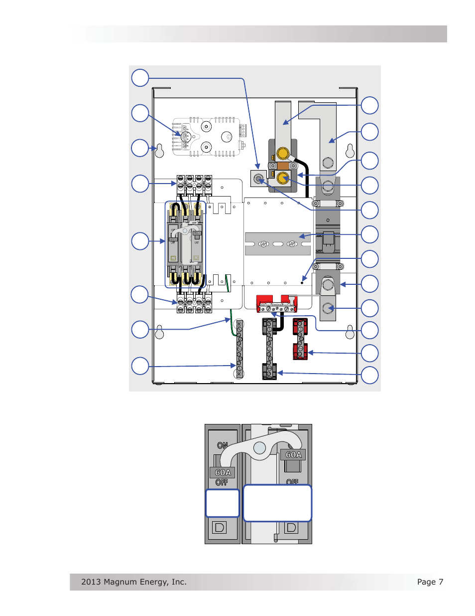 Introduction, Figure 1-5, mmpxxx-60s ac breakers, Figure 1-4, mmpxxx-60s internal components | Magnum Energy Mini Magnum Panel (MMP Series) User Manual | Page 16 / 70