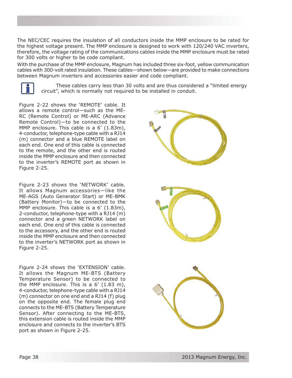 13 wiring accessories | Magnum Energy Mini Magnum Panel (MMP Series) User Manual | Page 47 / 70