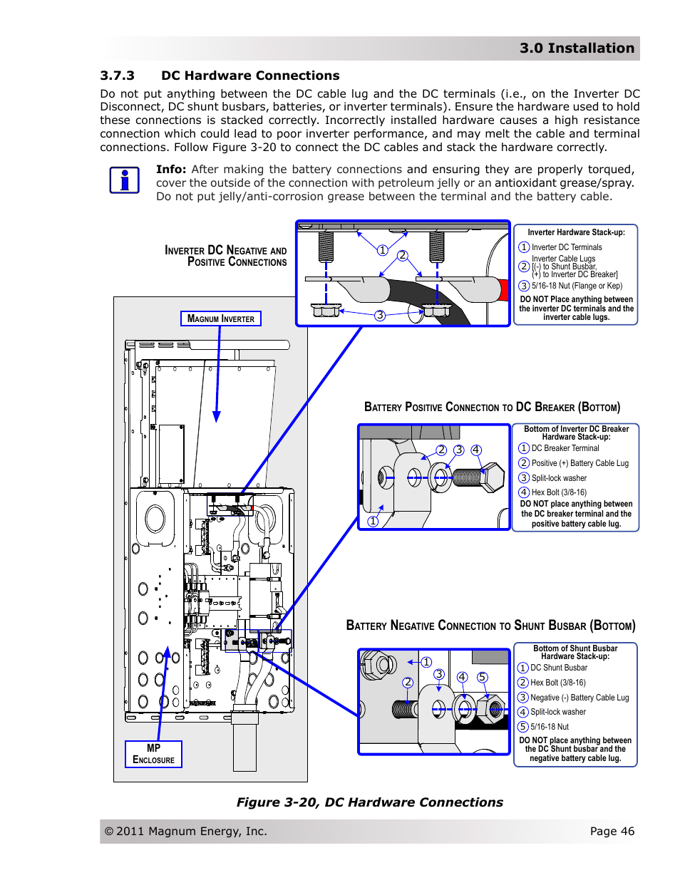0 installation, Dc n, Dc b | Magnum Energy Magnum Panel (MP Series) User Manual | Page 53 / 120