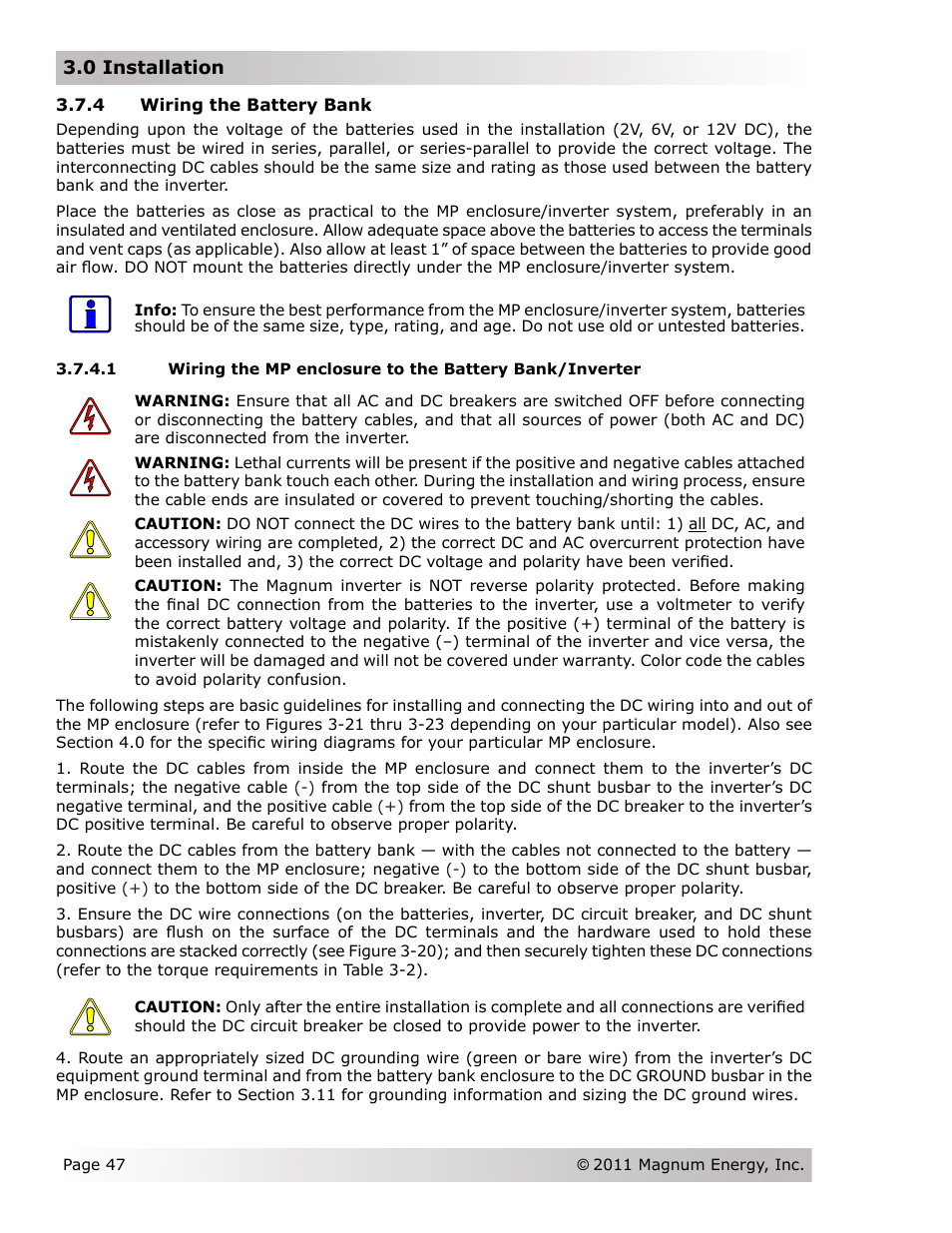 Magnum Energy Magnum Panel (MP Series) User Manual | Page 54 / 120