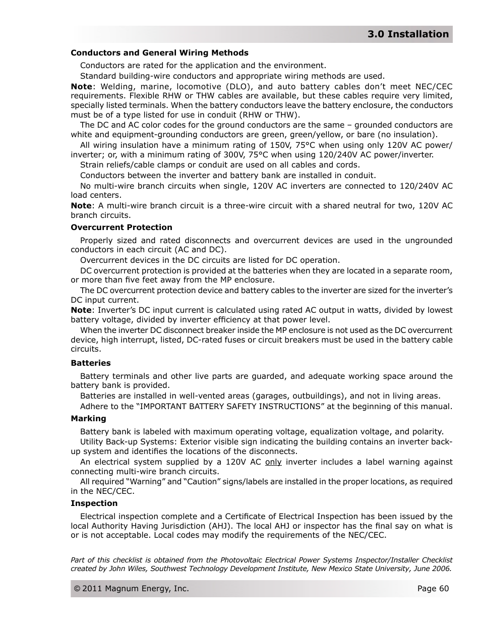 Magnum Energy Magnum Panel (MP Series) User Manual | Page 67 / 120