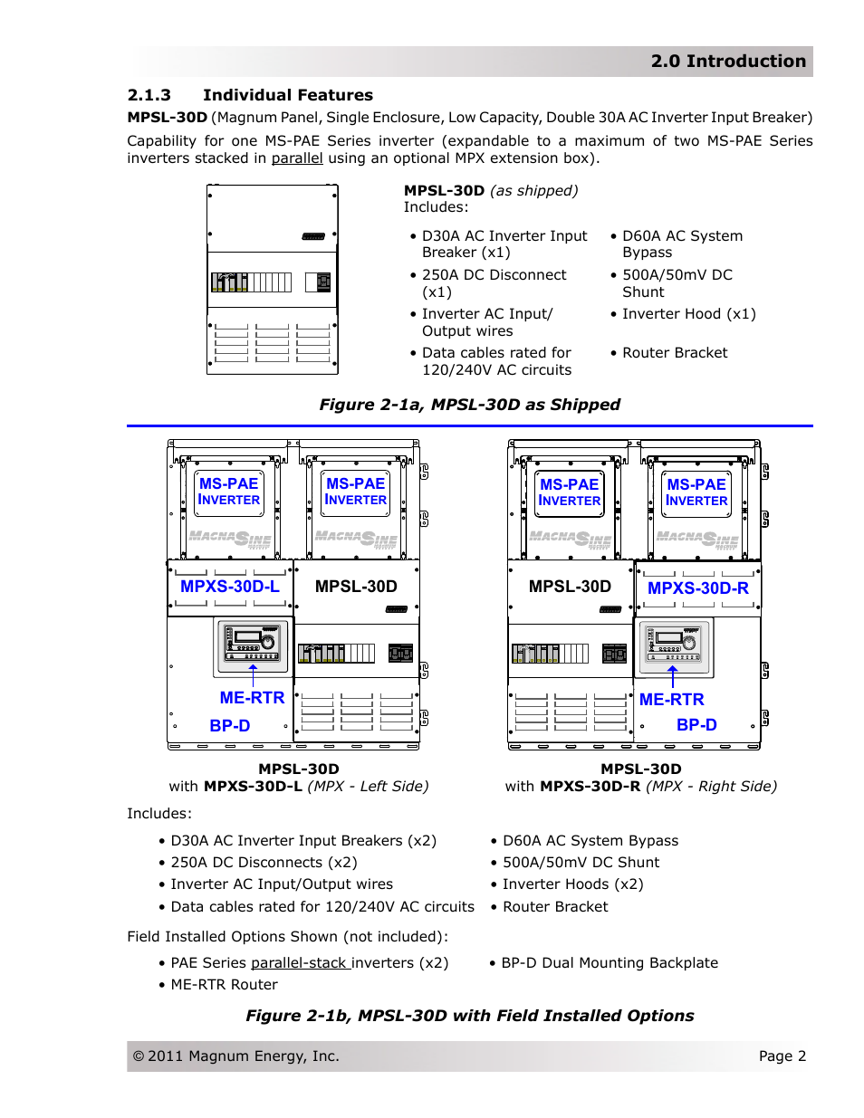 Mpsl-30d | Magnum Energy Magnum Panel (MP Series) User Manual | Page 9 / 120