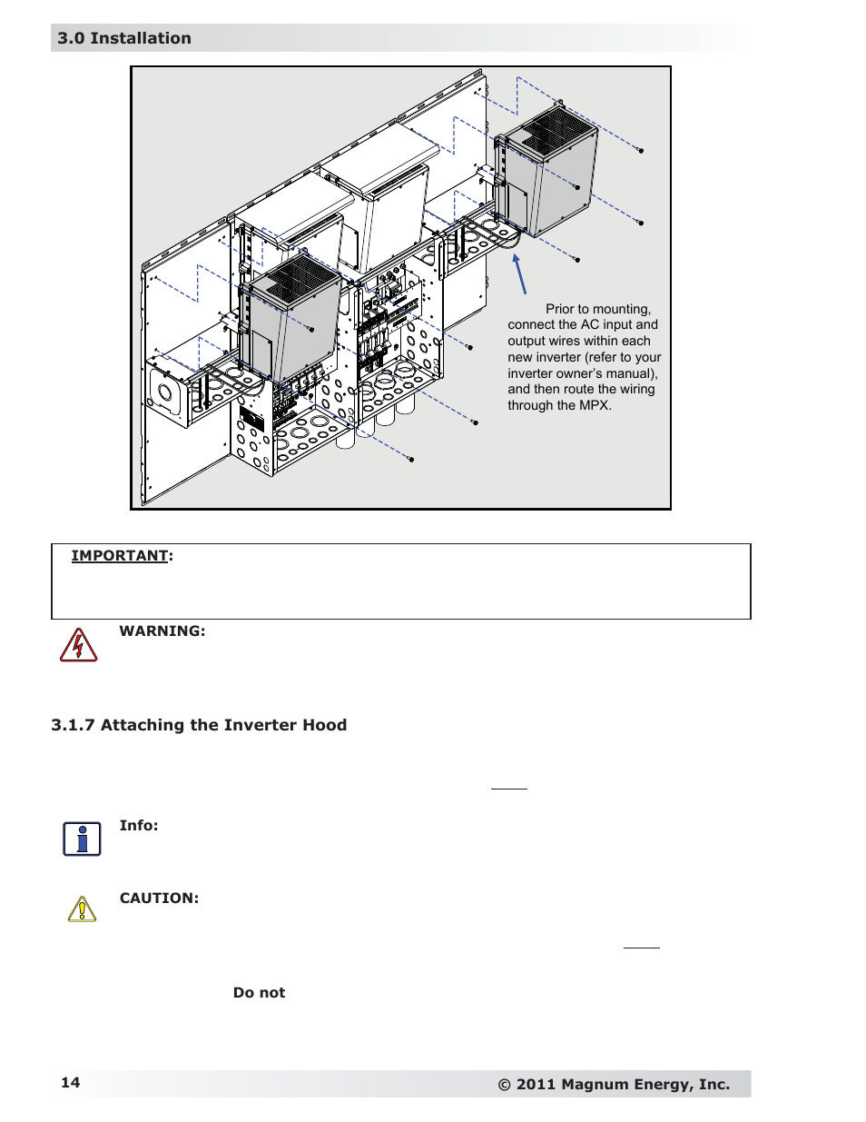Magnum Energy MP Extension Box (MPX Series) User Manual | Page 18 / 63