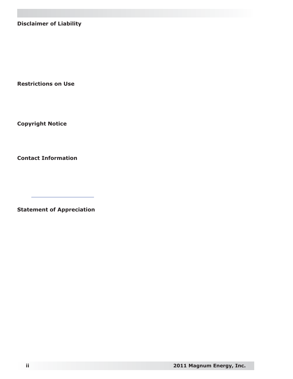 Magnum Energy MP Extension Box (MPX Series) User Manual | Page 2 / 63