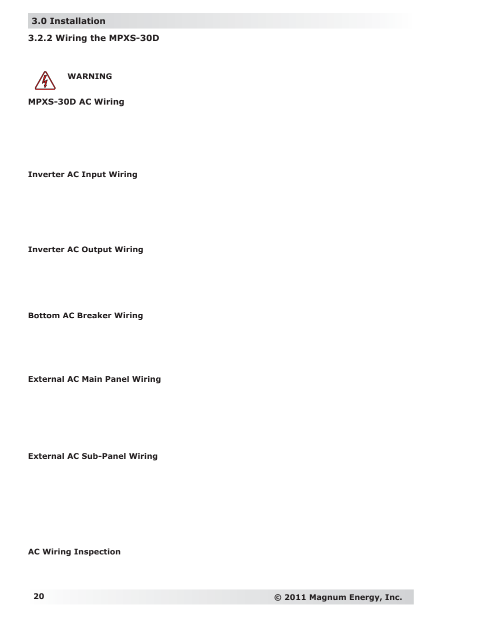 Magnum Energy MP Extension Box (MPX Series) User Manual | Page 24 / 63