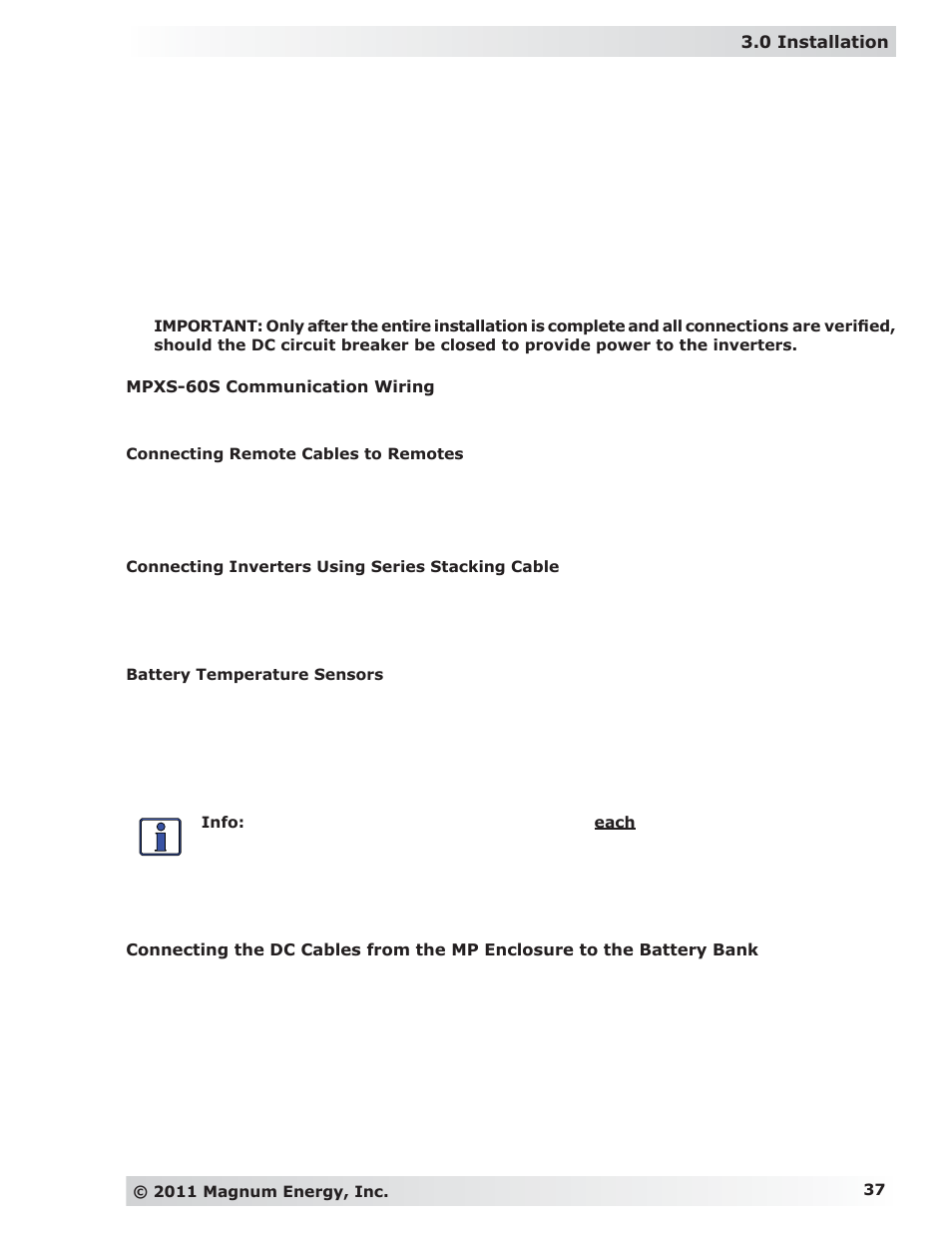 Magnum Energy MP Extension Box (MPX Series) User Manual | Page 41 / 63