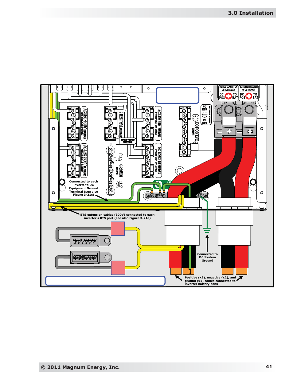 Battery temperature sensors mpsl-60s enclosure, Red black black, 0 installation | Magnum Energy MP Extension Box (MPX Series) User Manual | Page 45 / 63