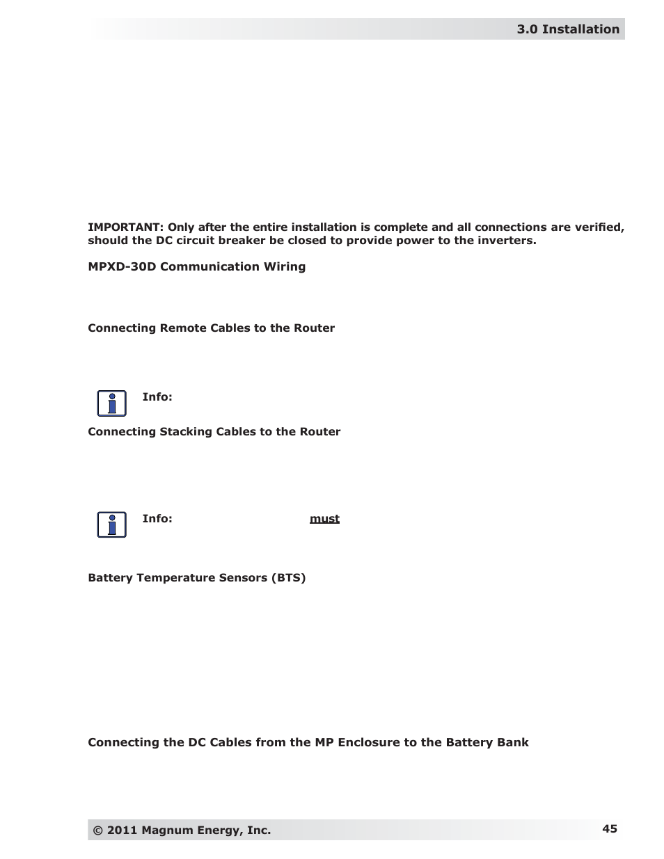 Magnum Energy MP Extension Box (MPX Series) User Manual | Page 49 / 63