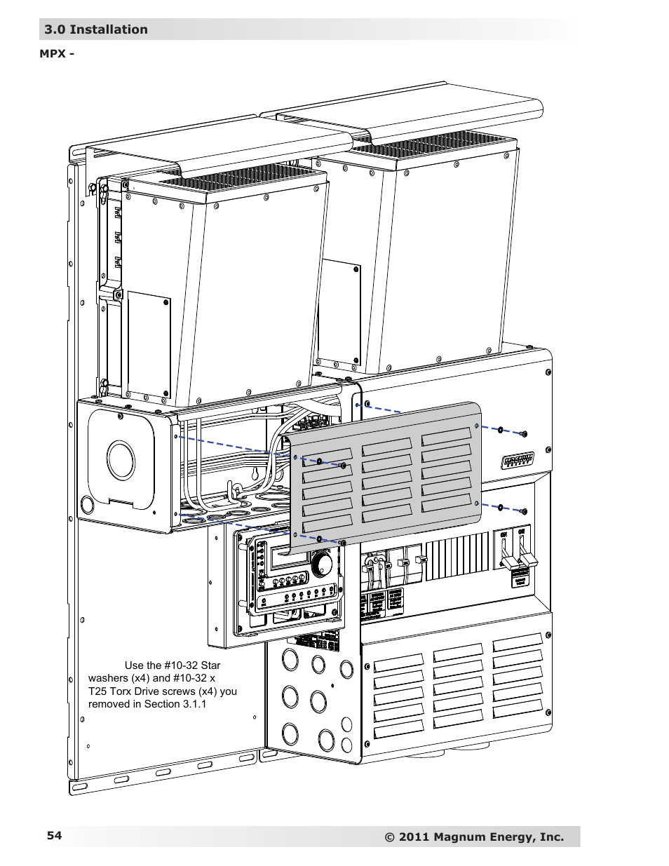 Magnum Energy MP Extension Box (MPX Series) User Manual | Page 58 / 63