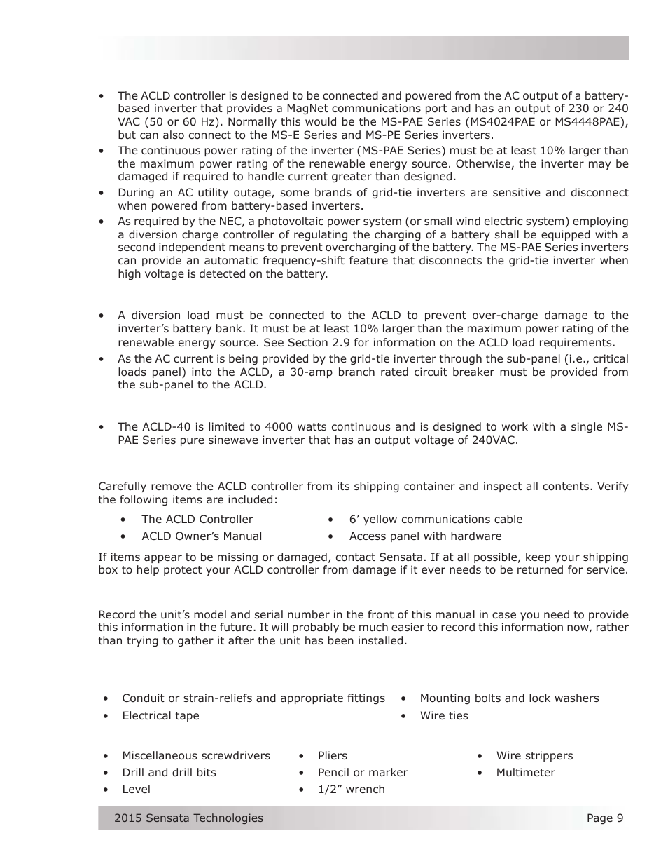 Magnum Energy AC Load Diversion Controller (ACLD-40) User Manual | Page 16 / 46