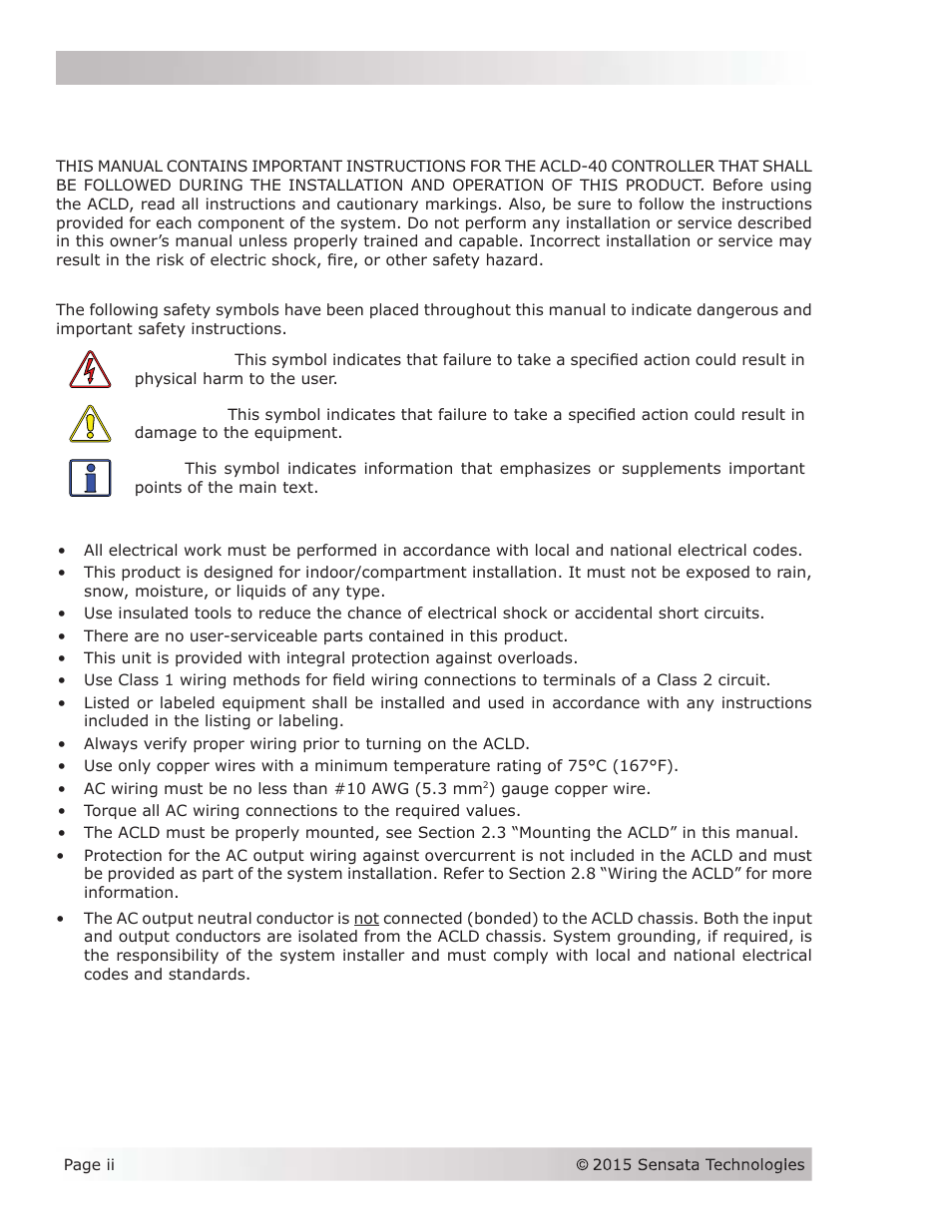 Magnum Energy AC Load Diversion Controller (ACLD-40) User Manual | Page 3 / 46
