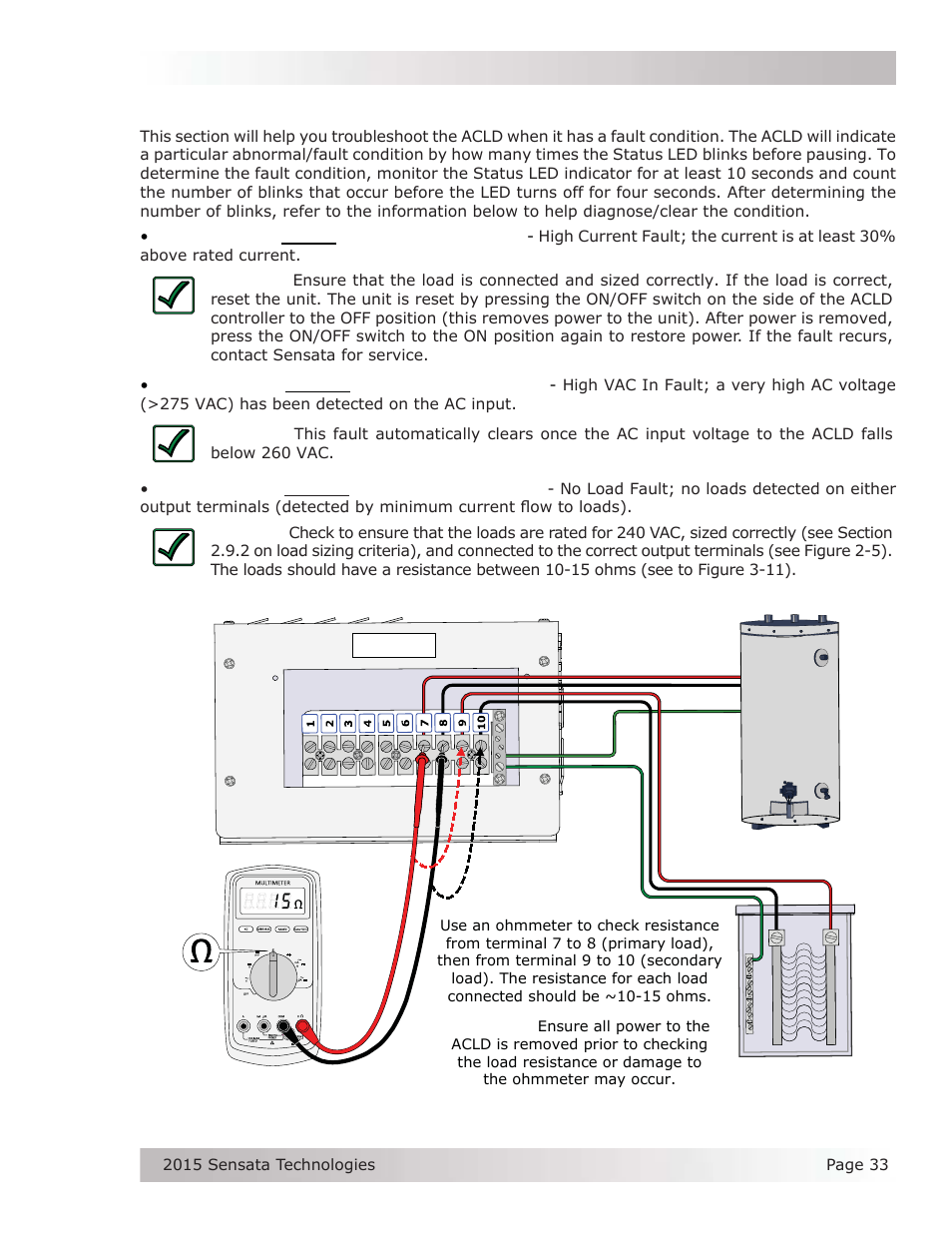 0 troubleshooting | Magnum Energy AC Load Diversion Controller (ACLD-40) User Manual | Page 40 / 46