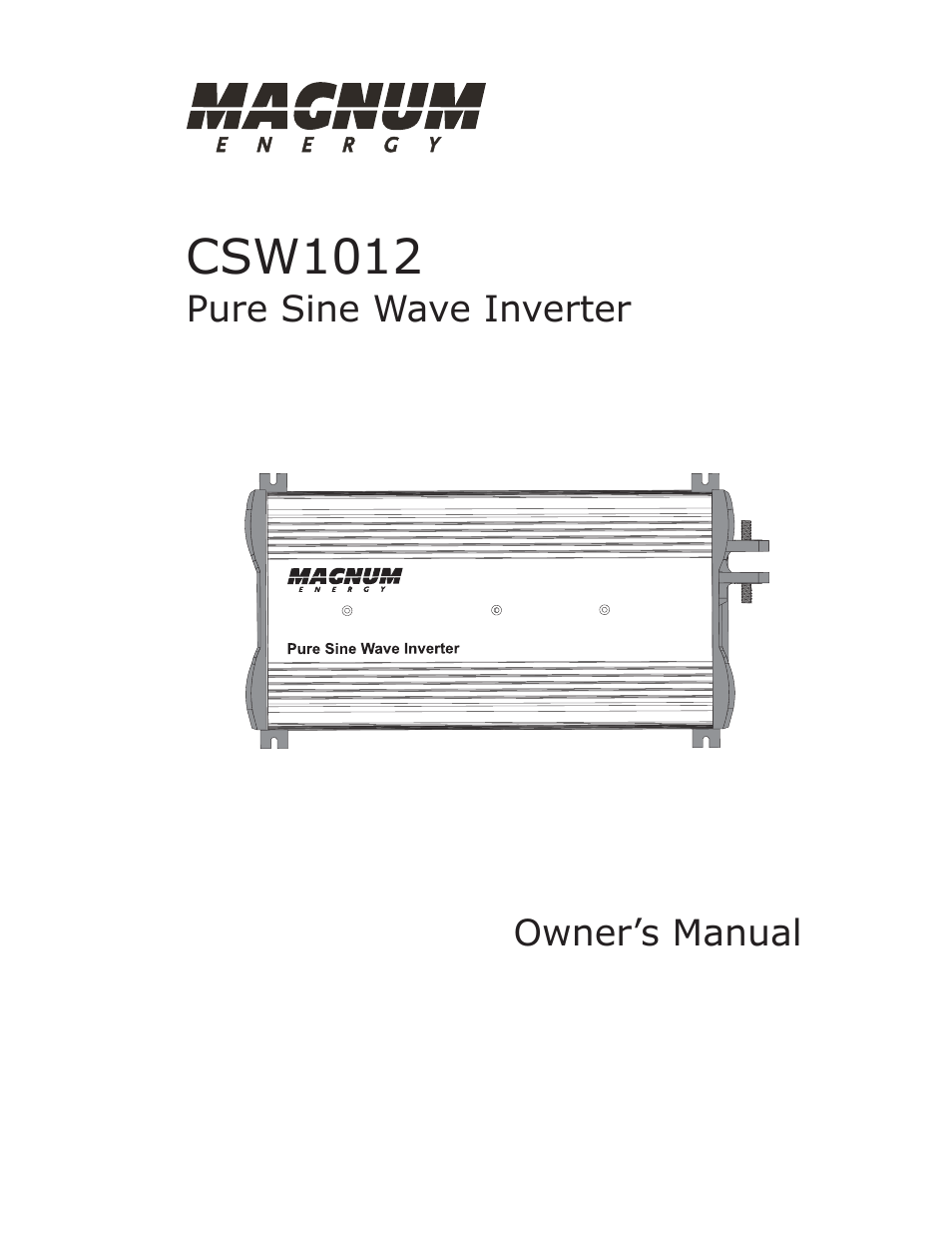 Magnum Energy CSW1012 User Manual | 24 pages