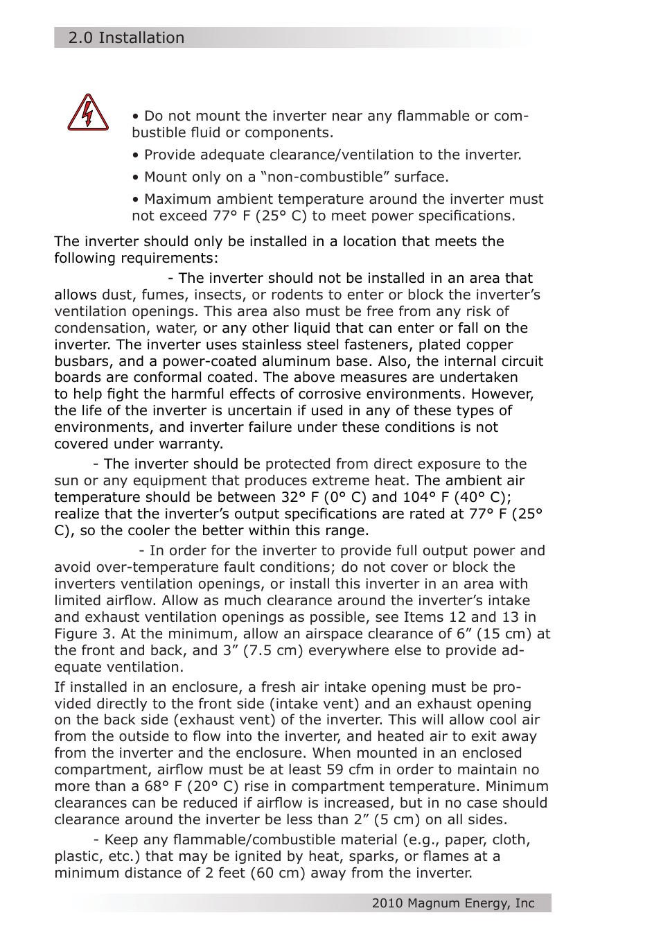 Magnum Energy MM612 Inverter User Manual | Page 14 / 44