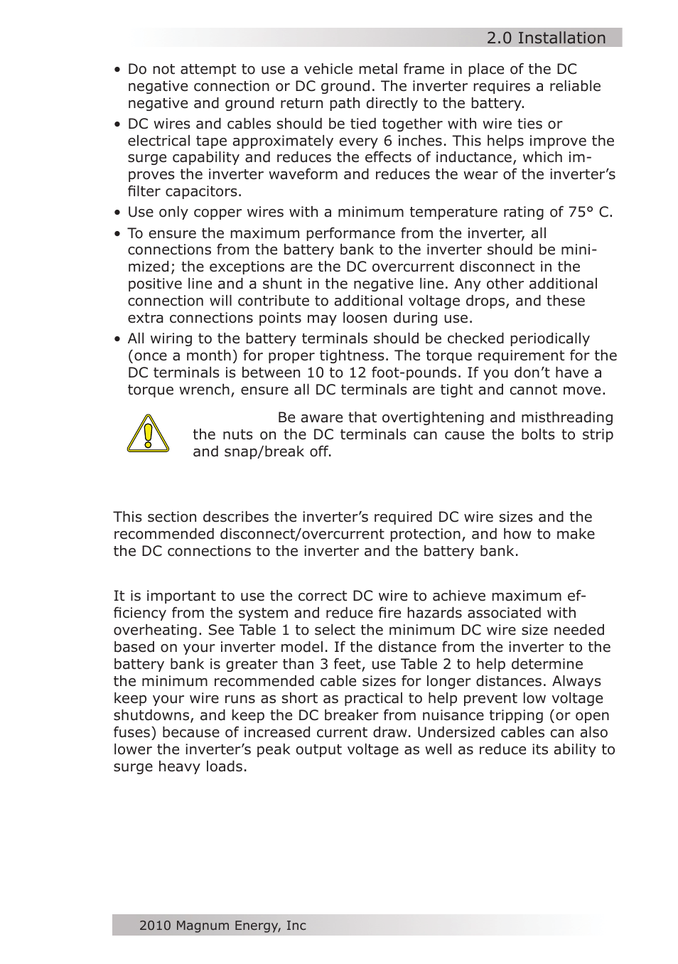 Magnum Energy MM612 Inverter User Manual | Page 17 / 44