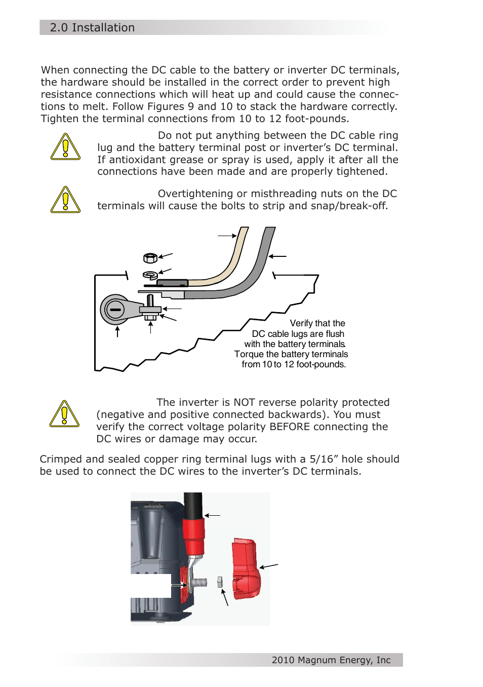 0 installation | Magnum Energy MM612 Inverter User Manual | Page 20 / 44