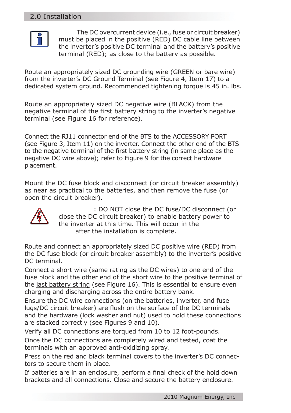 Magnum Energy MM612 Inverter User Manual | Page 22 / 44