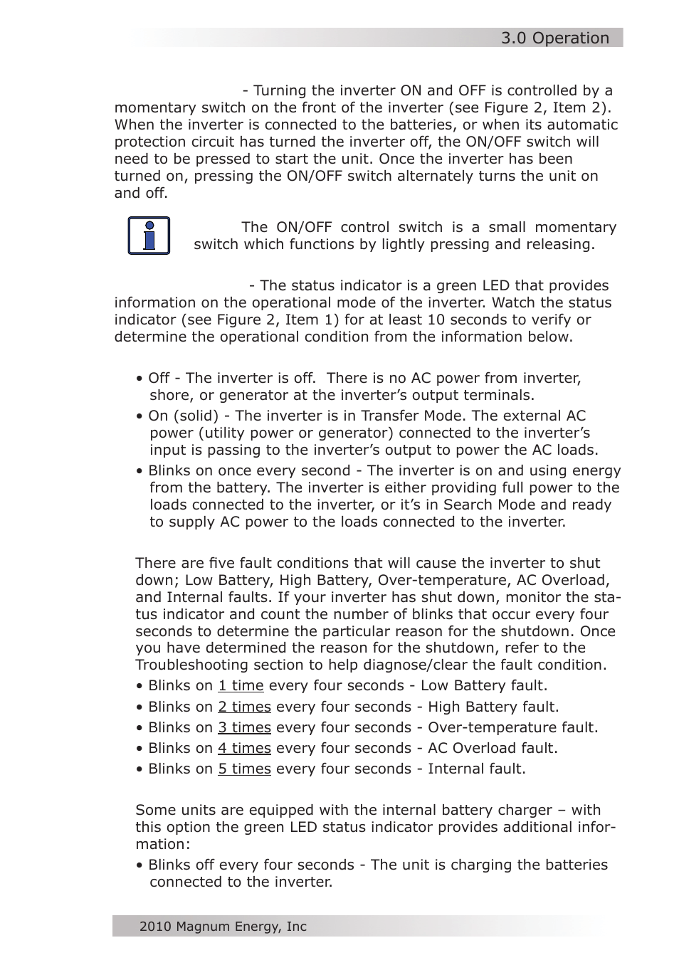 Magnum Energy MM612 Inverter User Manual | Page 31 / 44