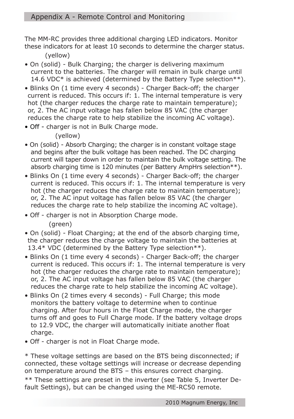 Magnum Energy MM612 Inverter User Manual | Page 38 / 44