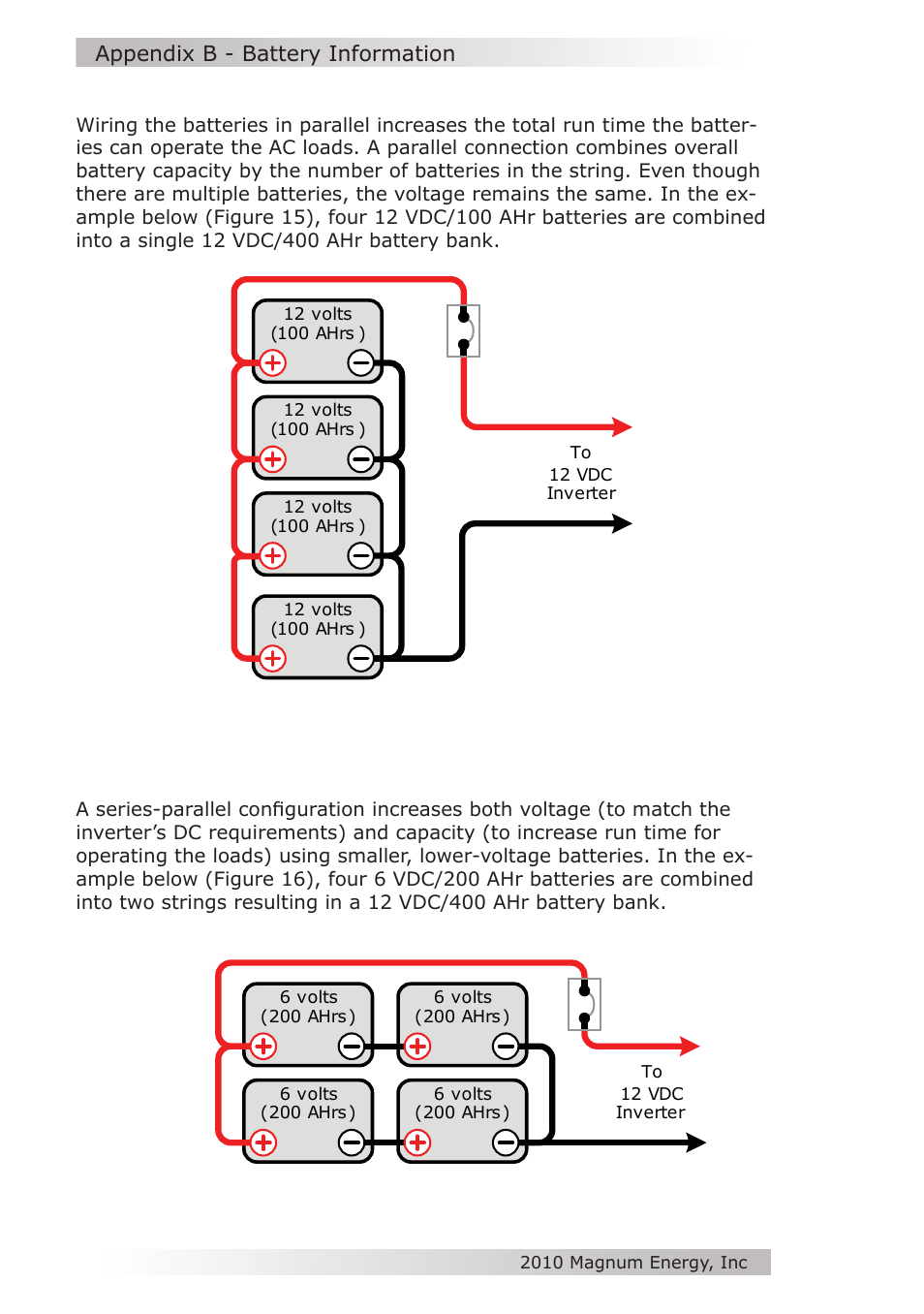 Appendix b - battery information | Magnum Energy MM612 Inverter User Manual | Page 40 / 44