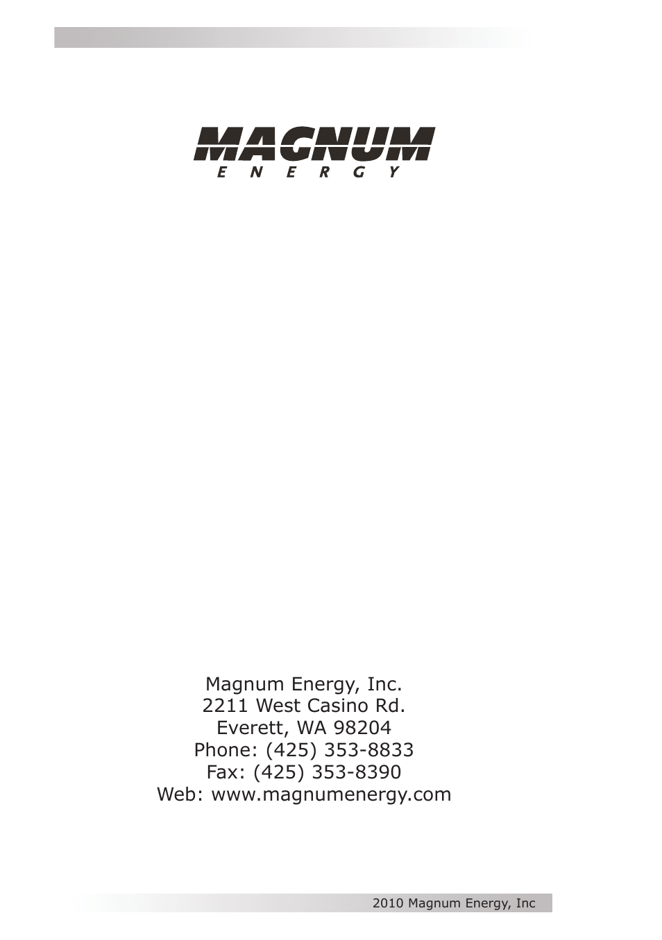 Magnum Energy MM612 Inverter User Manual | Page 44 / 44