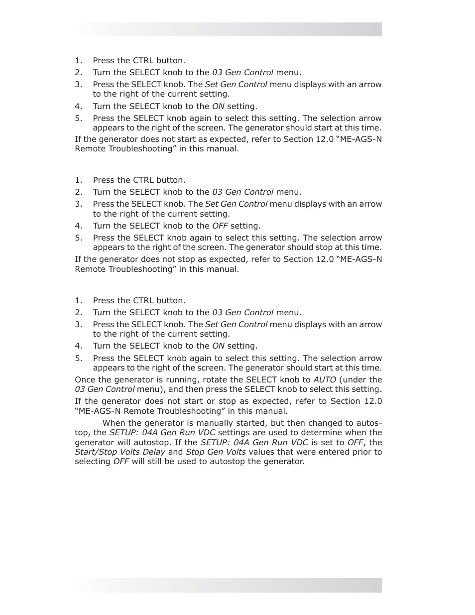 0 using the me-arc remote | Magnum Energy AGS Network (ME-AGS-N) User Manual | Page 63 / 103