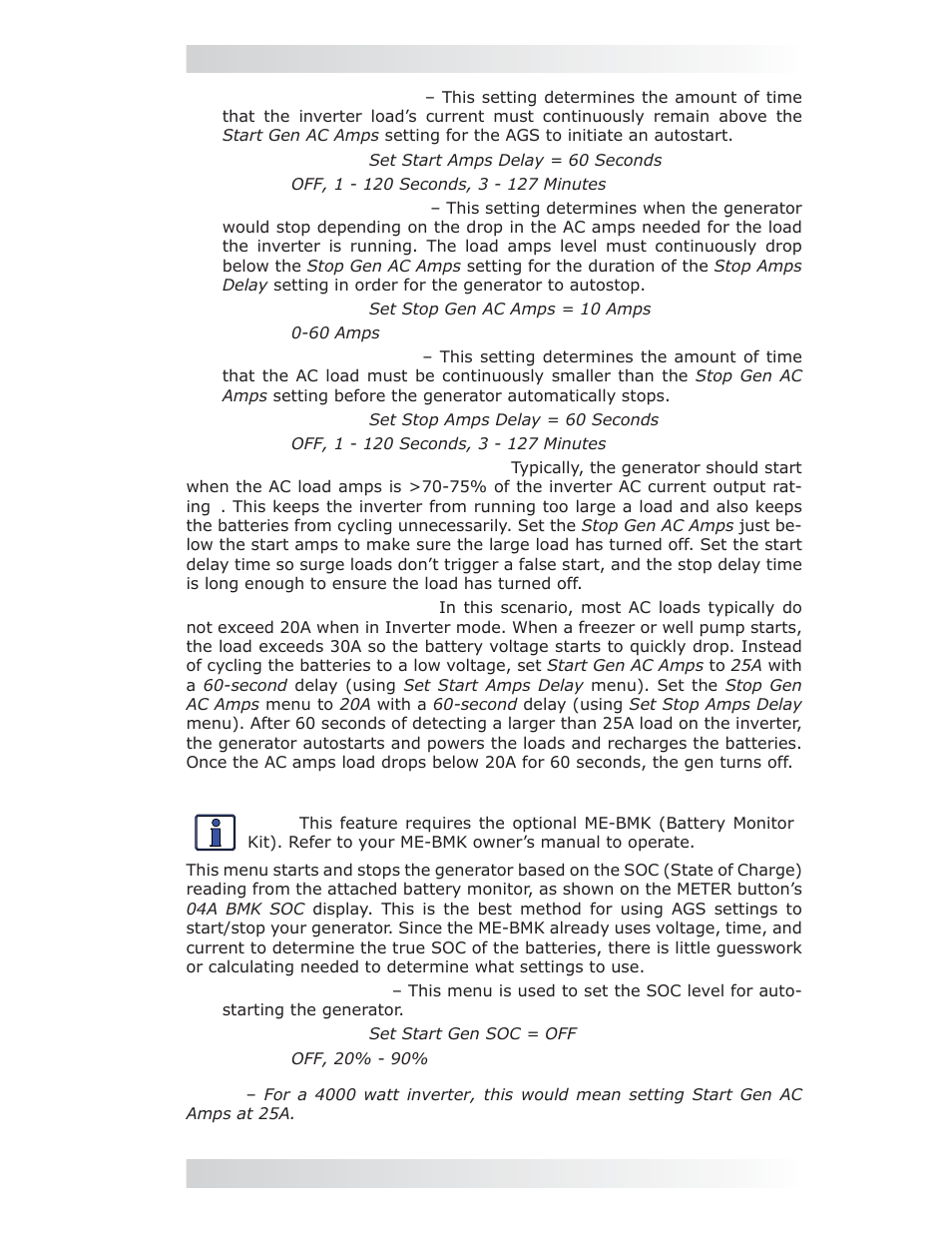 Setup: 04d gen run soc menu, 0 using the me-rtr router | Magnum Energy AGS Network (ME-AGS-N) User Manual | Page 72 / 103