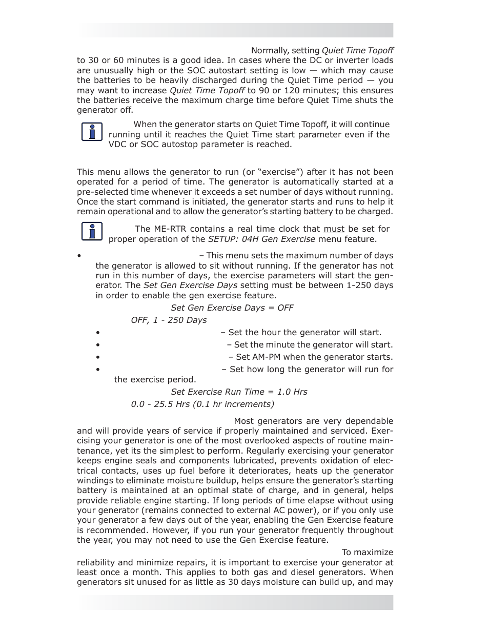 Setup: 04h gen exercise menu, 0 using the me-rtr router | Magnum Energy AGS Network (ME-AGS-N) User Manual | Page 77 / 103