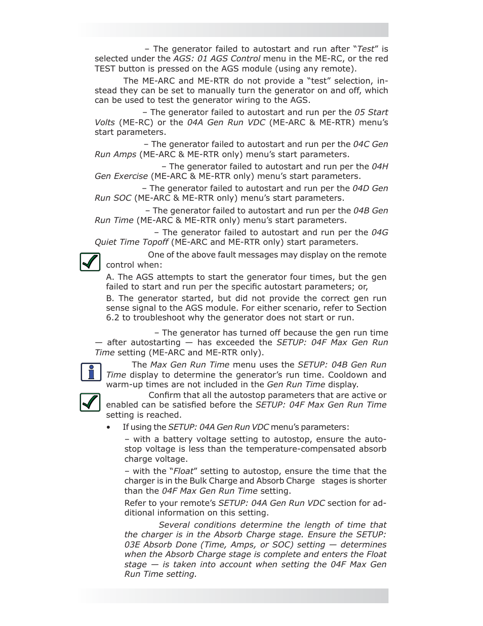 0 me-ags-n remote troubleshooting | Magnum Energy AGS Network (ME-AGS-N) User Manual | Page 97 / 103