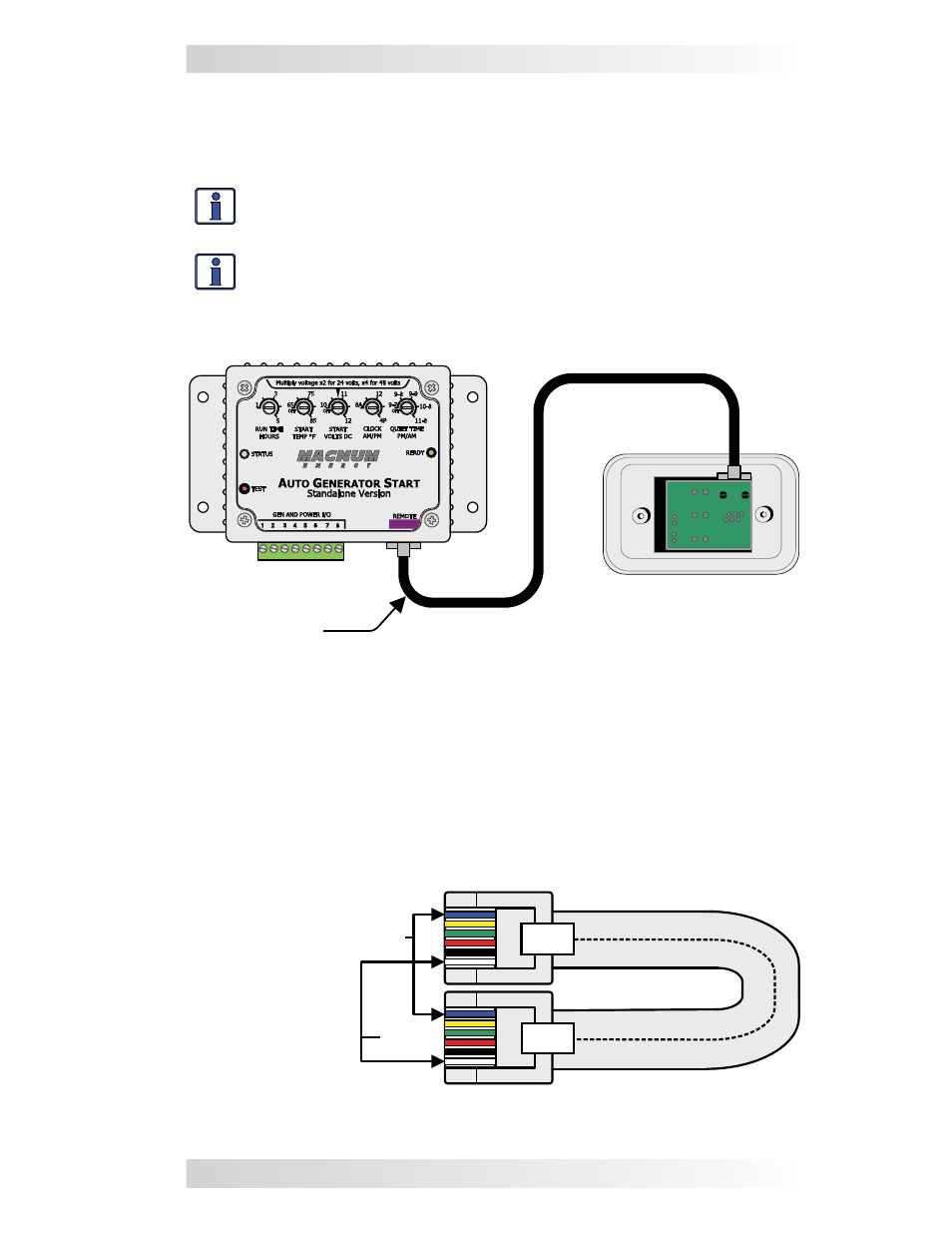 4 connecting the communication cable, White blue tab tab | Magnum Energy AGS Stand Alone (ME-AGS-S) User Manual | Page 11 / 32
