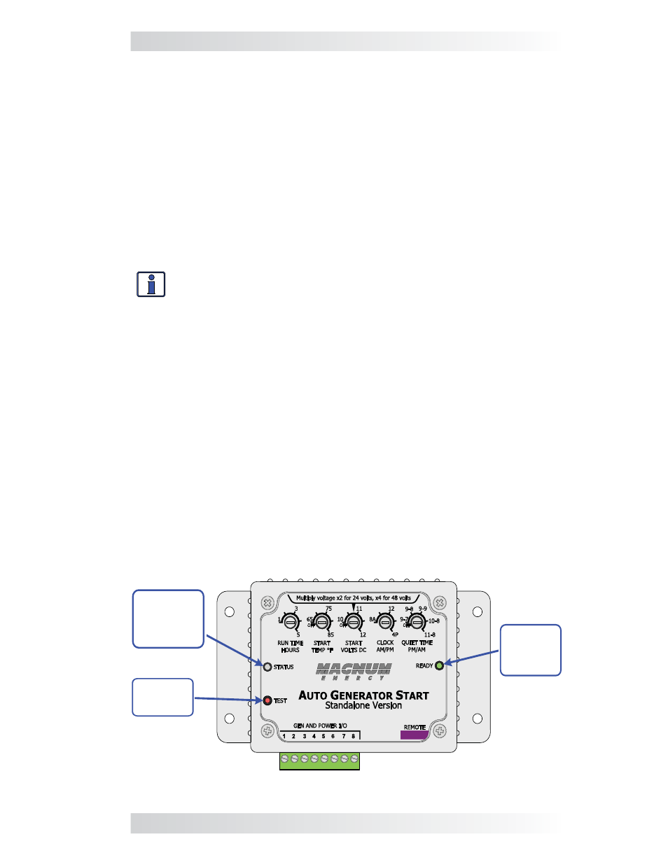 0 operation, 1 ags controller operation led indicators, Operation 4.0 operation | Magnum Energy AGS Stand Alone (ME-AGS-S) User Manual | Page 25 / 32