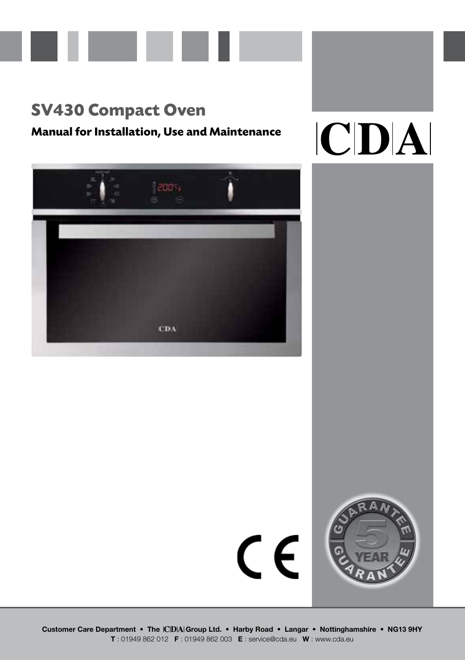 CDA SV430 User Manual | 16 pages