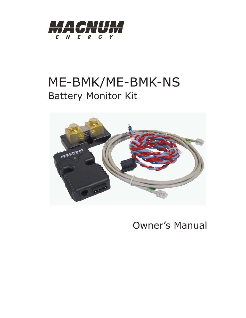 Magnum Energy Battery Monitor Kit ME-BMK User Manual | 39 pages