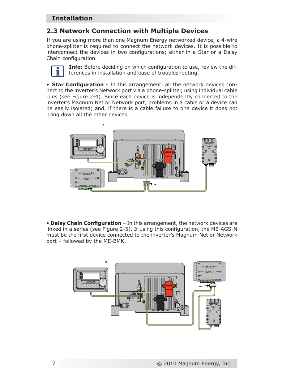 Installation, 3 network connection with multiple devices | Magnum Energy Battery Monitor Kit ME-BMK User Manual | Page 11 / 39