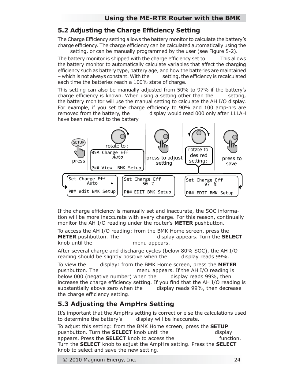 3 adjusting the amphrs setting | Magnum Energy Battery Monitor Kit ME-BMK User Manual | Page 28 / 39