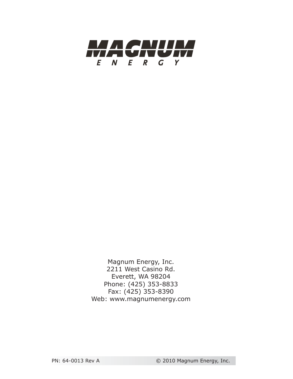 Magnum Energy Battery Monitor Kit ME-BMK User Manual | Page 39 / 39