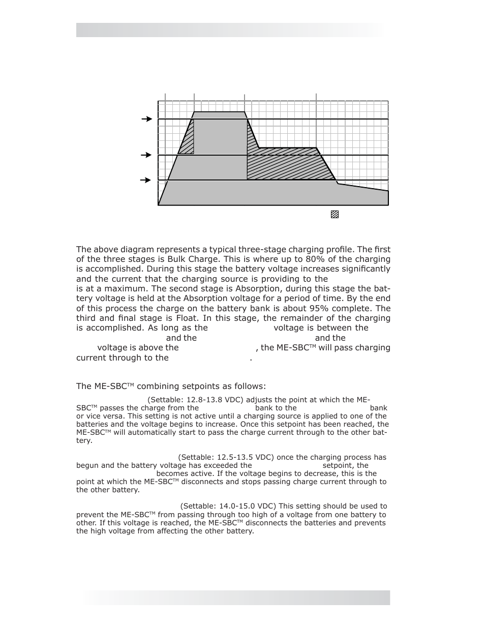 Setup, 0 adjusting the me-sbc, B attery v oltage | Magnum Energy Smart Battery Combiner (ME-SBC) User Manual | Page 14 / 20