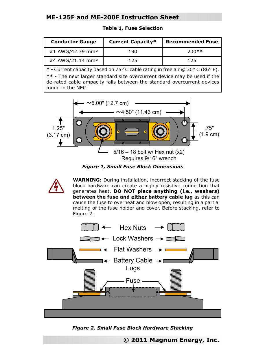 Magnum Energy ME-125F User Manual | Page 2 / 2