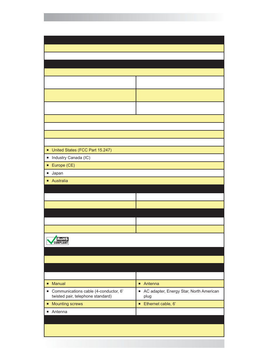 0 specifi cations | Magnum Energy ME-MW-W User Manual | Page 16 / 20