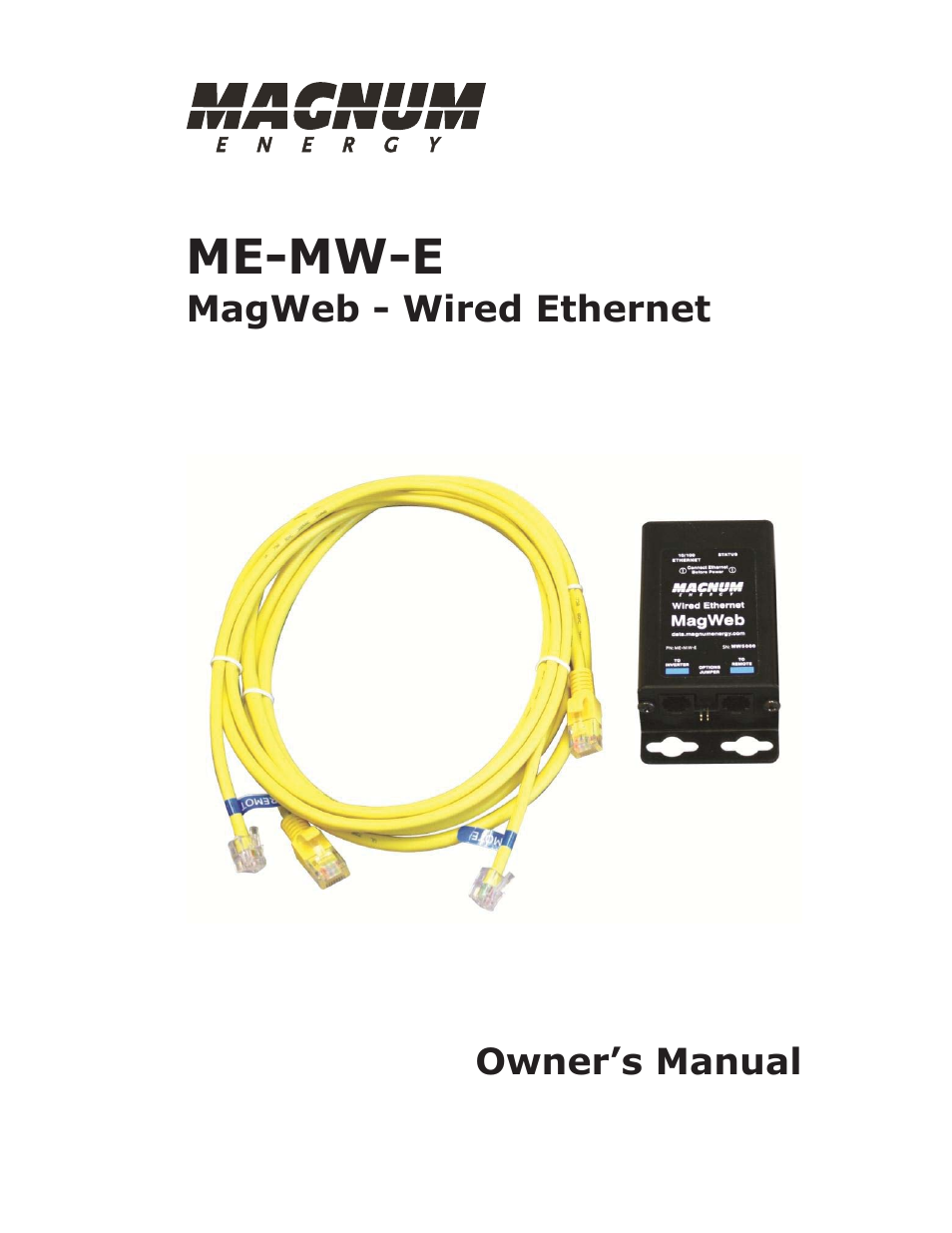 Magnum Energy ME-MW-E User Manual | 19 pages