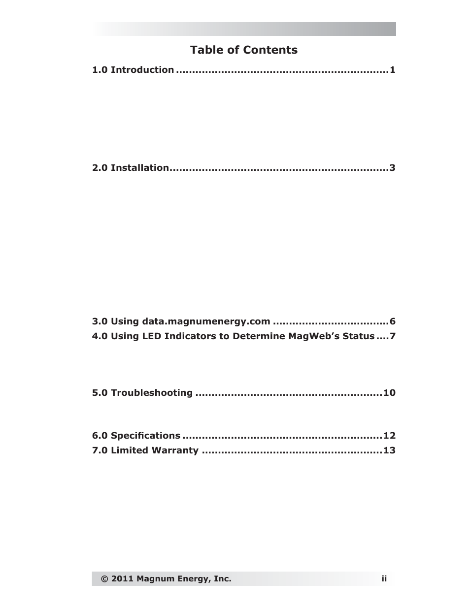 Magnum Energy ME-MW-E User Manual | Page 3 / 19