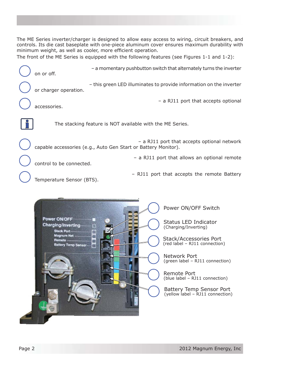 1 features and benefi ts | Magnum Energy ME Series User Manual | Page 10 / 68